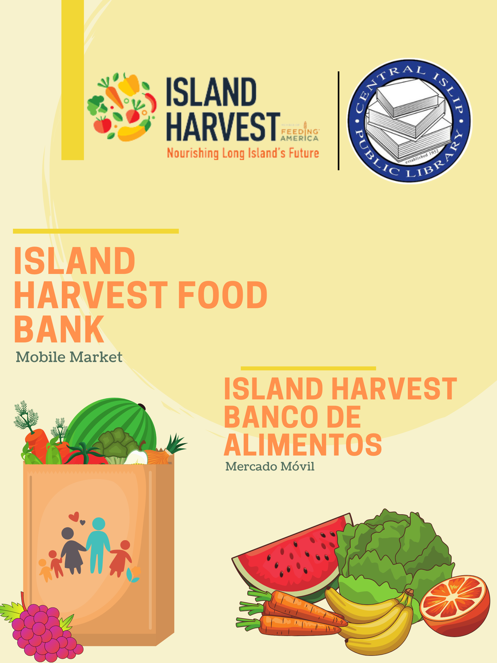 Island Harvest Food Bank Mobile Market Central Islip Public Library